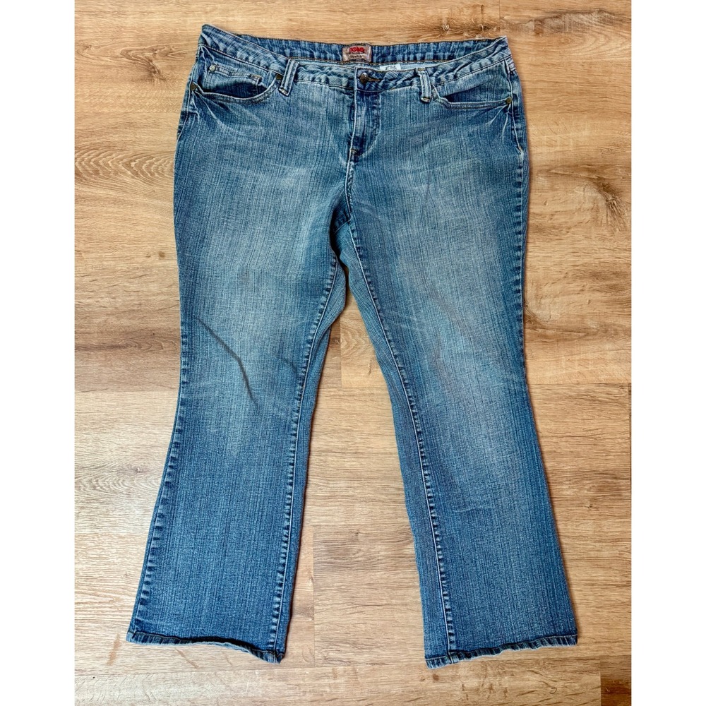 Y2K‎ LOLE Jeans Bootcut Embellished Pockets Denim Blue Jeans Size 19